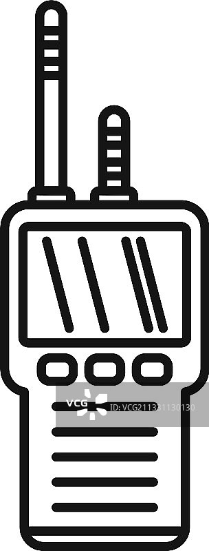 调查员对讲机图标（线性风格）图片素材