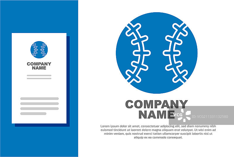 白色背景上的蓝色棒球图标图片素材