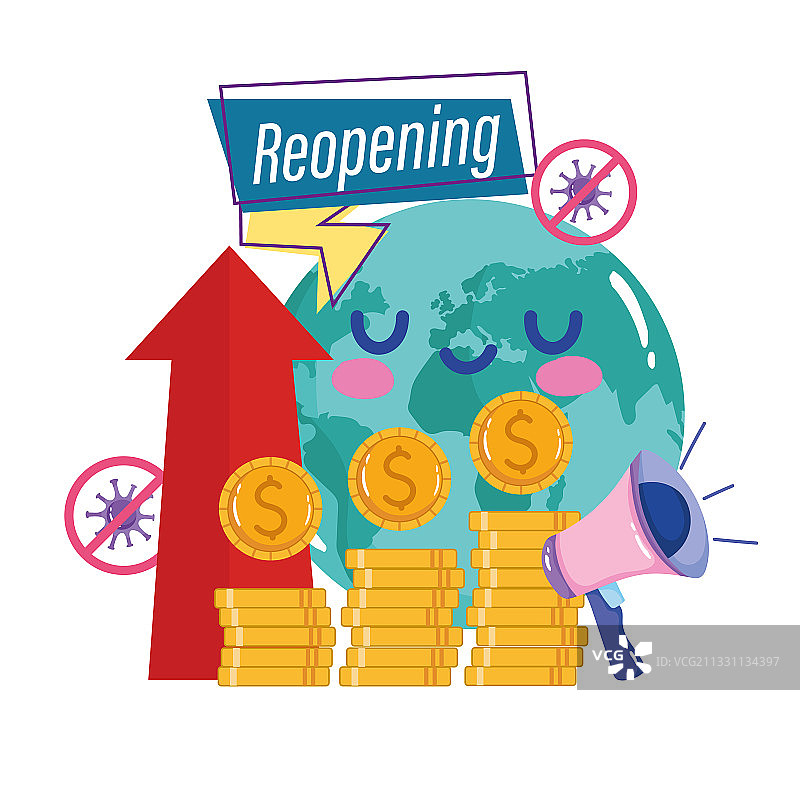 世界经济金融货币重新开放图片素材