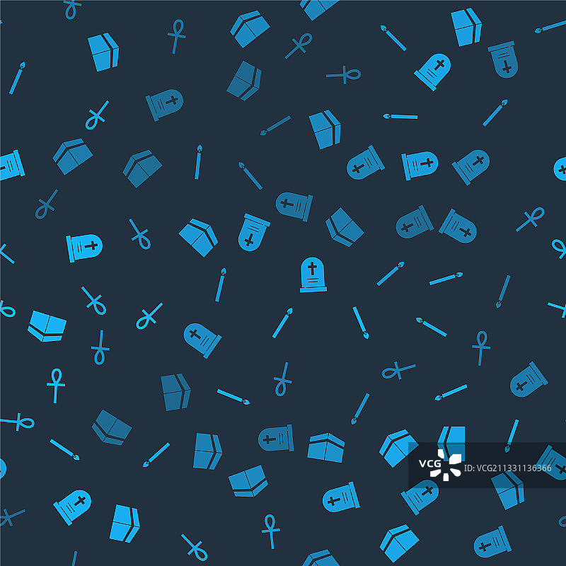 带燃烧蜡烛墓碑的天房清真寺套装图片素材