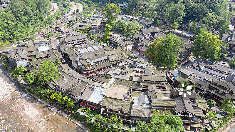 四川成都青城山泰安古镇图片素材