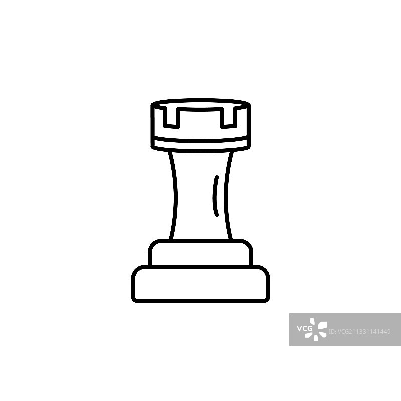 策略城堡线性图标符号图片素材