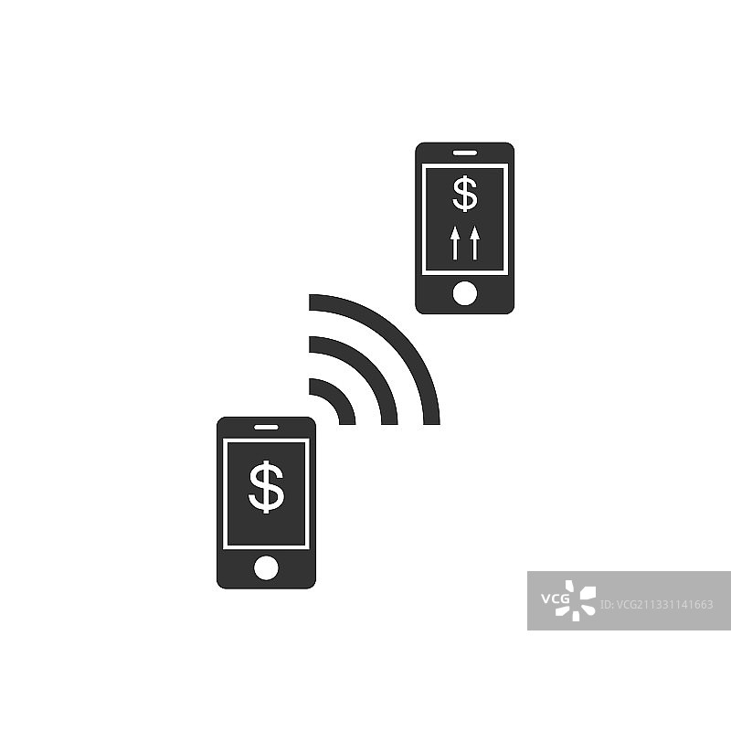带有汇款单货币的手机图标图片素材