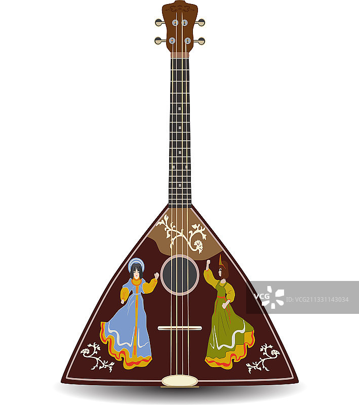 传统俄罗斯巴拉莱卡琴图片素材