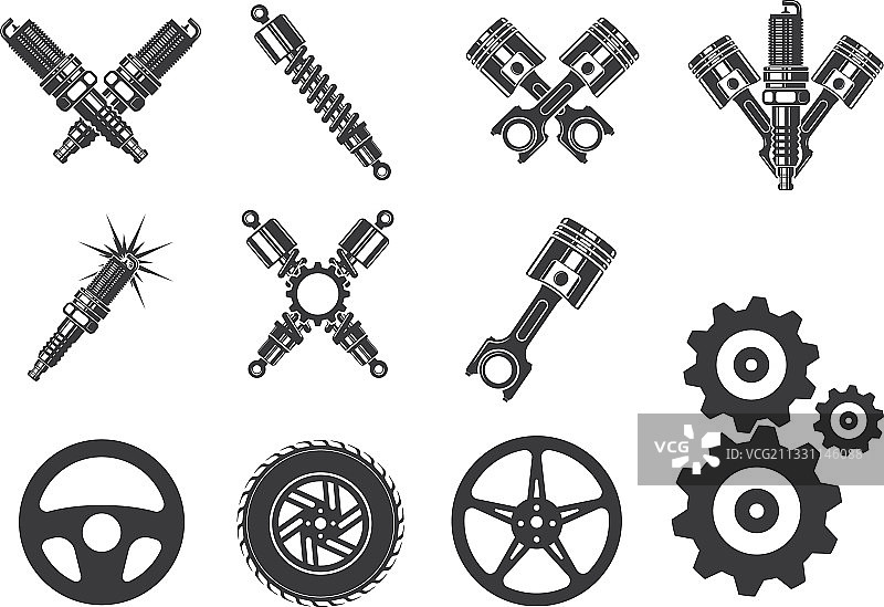 汽车零配件图标设计图片素材