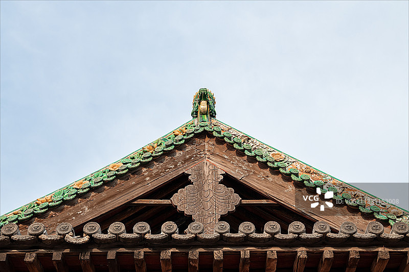 山西平遥古城双林寺中国古建筑景观图片素材