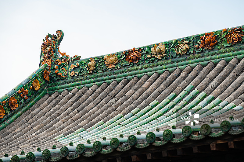 山西平遥双林寺中国古建筑景观图片素材