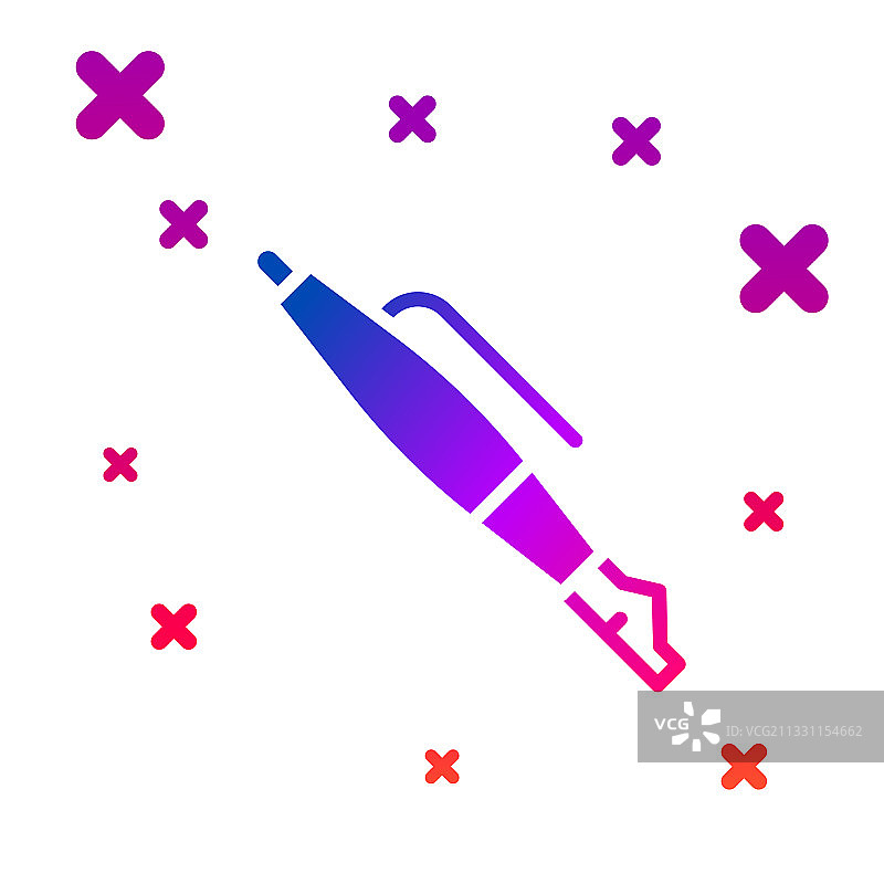 彩色钢笔尖图标图片素材