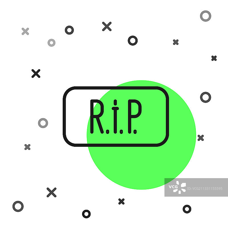 黑色线条语音气泡撕裂死亡图标图片素材