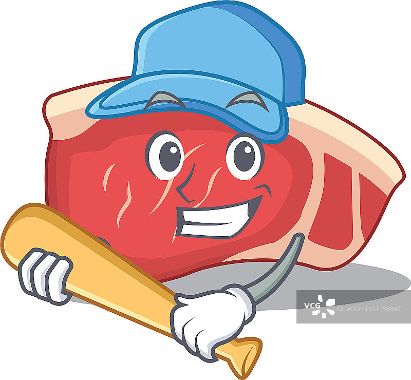 有魅力的西冷牛排卡通形象图片素材