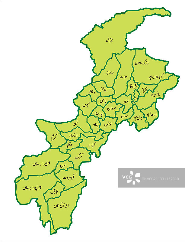 开伯尔-普赫图赫瓦省地图图片素材