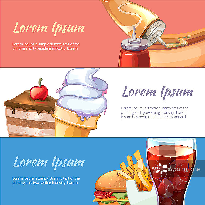 快餐横幅合集图片素材