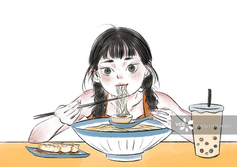 吃碗面吧图片素材