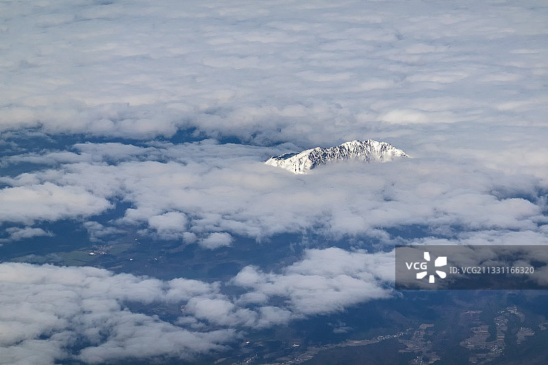 日本鸟取县大山航拍 Mount Daisen Tottori图片素材