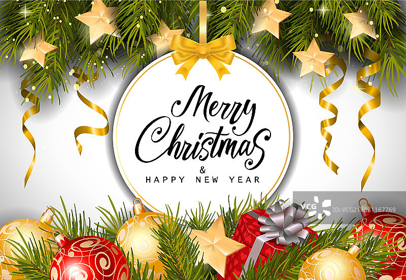 标签上的圣诞节和新年字体图片素材