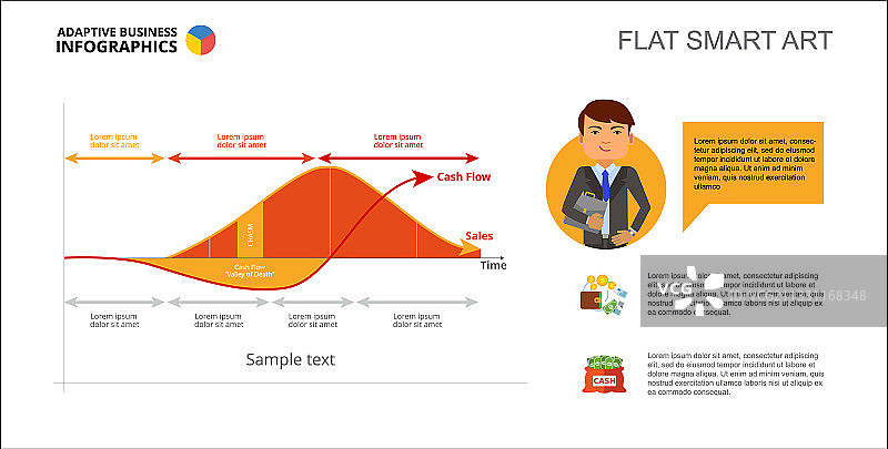 金融折线图幻灯片模板图片素材