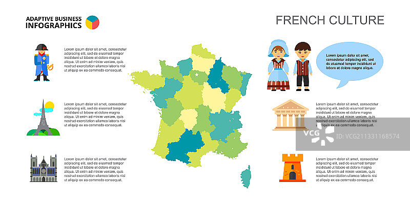 法国文化概念幻灯片模板图片素材