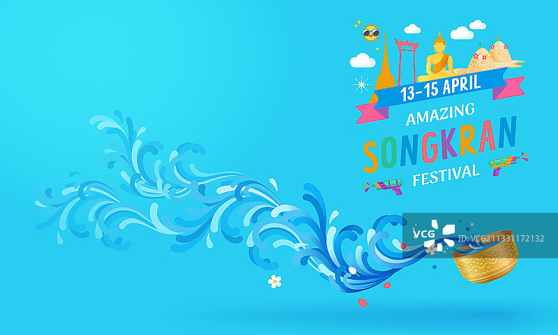 泰国泼水节庆祝活动图片素材