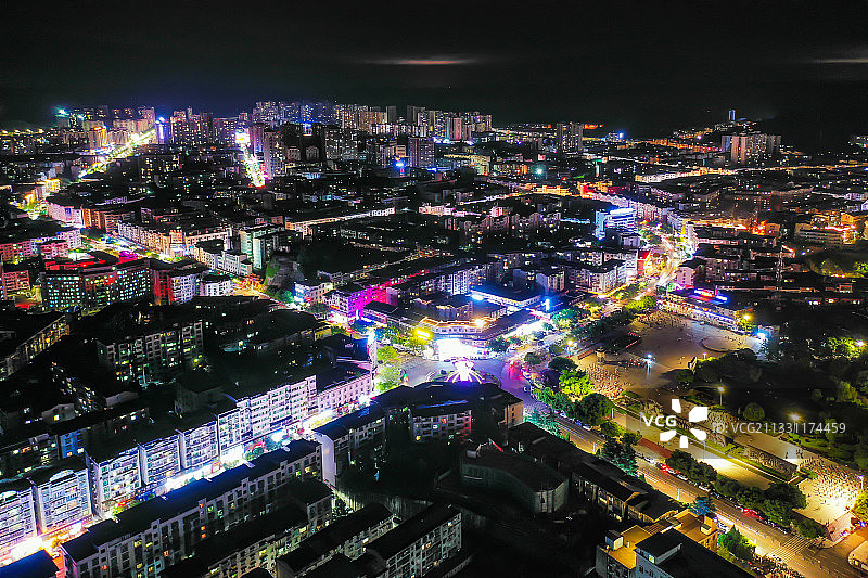 西充县夜景图片素材