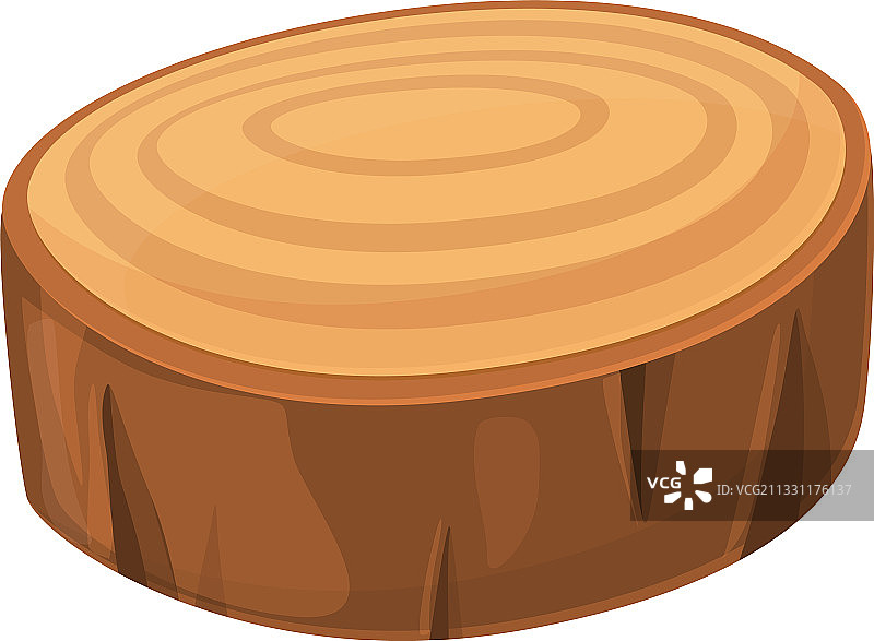 卡通风格的松树树干图标图片素材