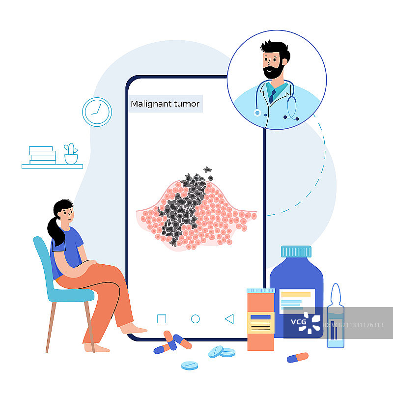 肿瘤细胞概念图片素材