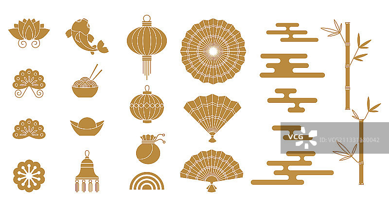 中国新年贺卡装饰合集图片素材