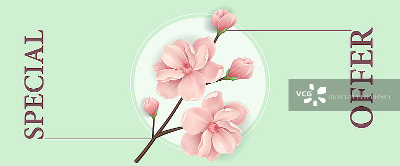 粉色特别优惠竖版banner设计图片素材