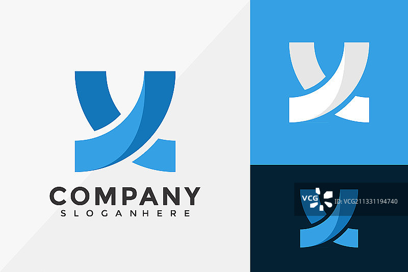 字母X商业Logo品牌形象设计图片素材