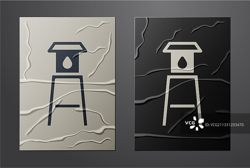 白色水塔图标图片素材