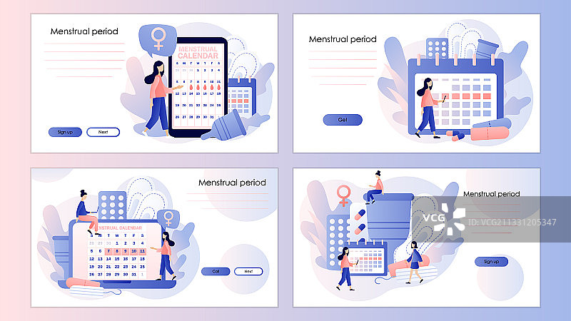 月经周期女性图片素材