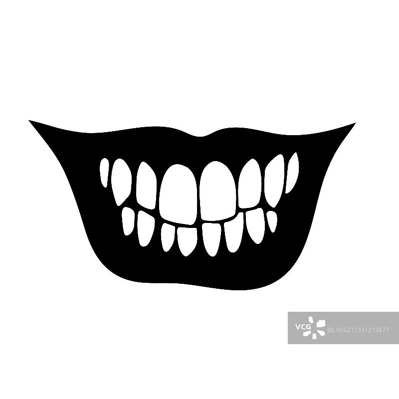 令人害怕的咧嘴人脸图片素材