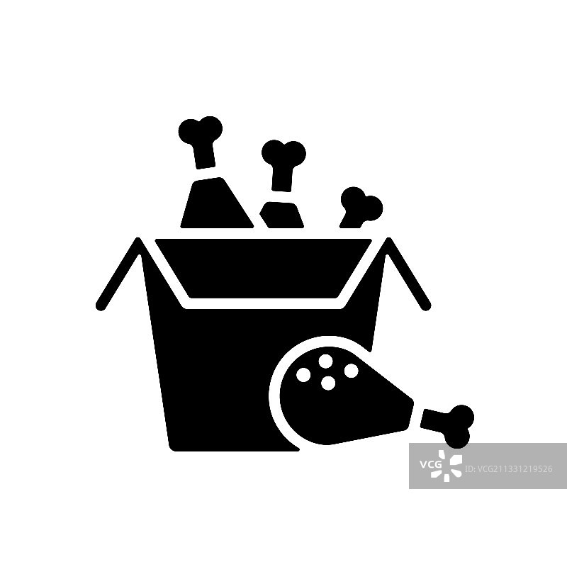 盒装炸鸡glyph图标图片素材