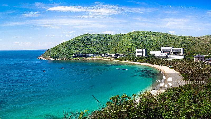 三亚太阳湾高级度假区航拍柏悦酒店全景图图片素材