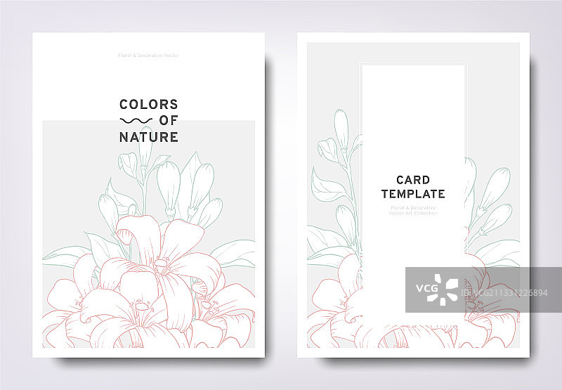 鲜花邀请卡模板设计图片素材