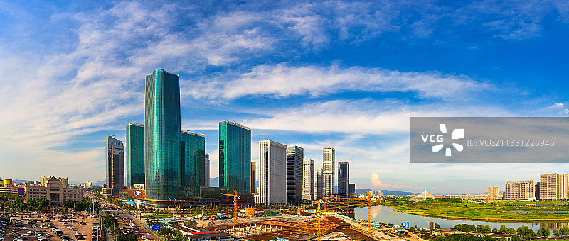 浙中第一高楼义乌世贸中心风光图片素材