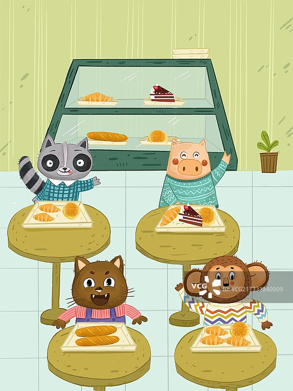 动物餐厅图片素材