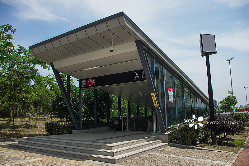 安徽合肥地铁站入口，出口图片素材