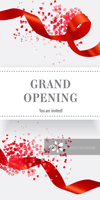 盛大开业邀请函竖版banner图片素材