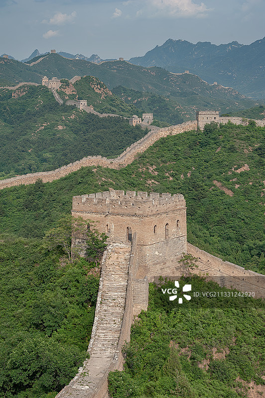蜿蜒起伏的金山岭长城图片素材