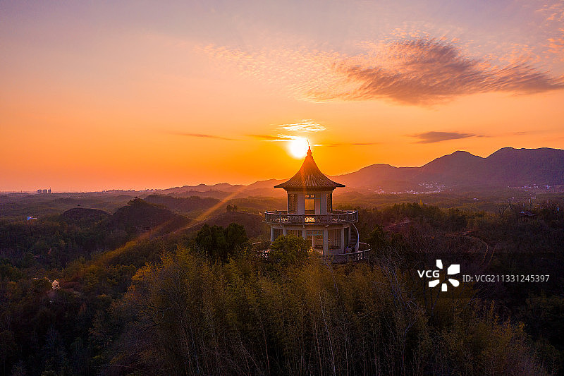 通天岩望江亭图片素材