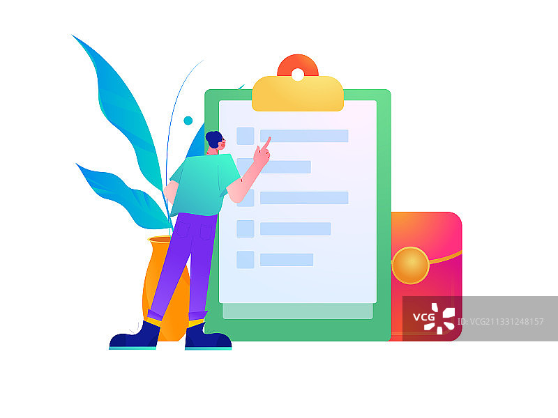 邀请好友进行问卷调查人物互联网背景矢量插图图片素材