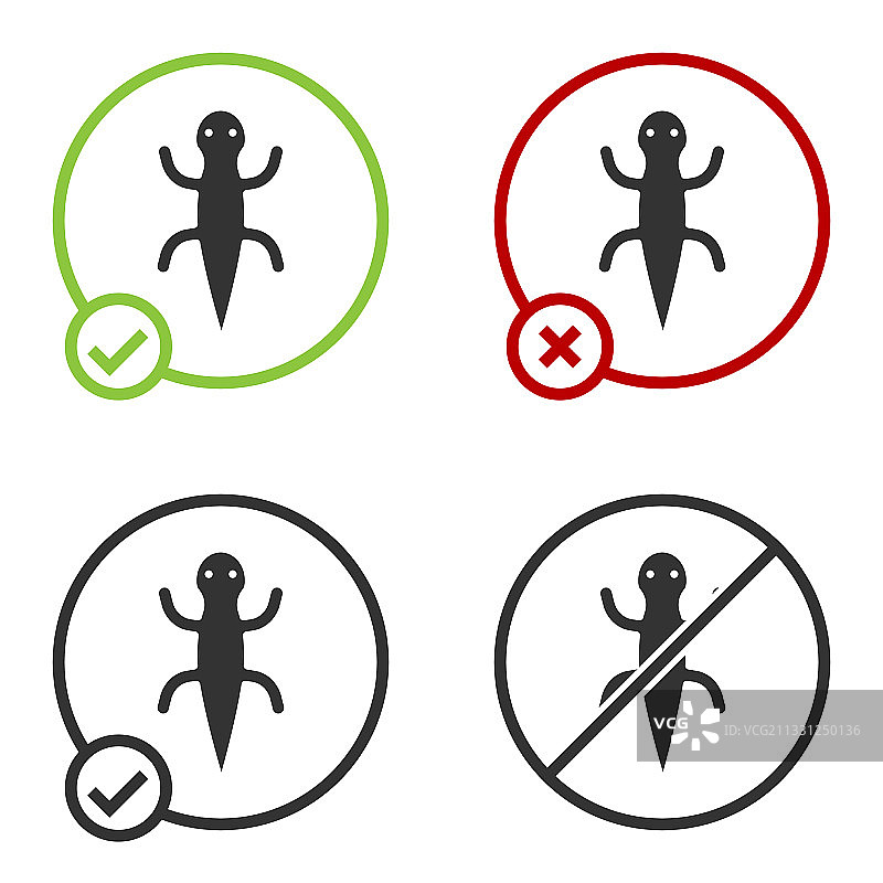 白色背景上的黑色蜥蜴图标图片素材