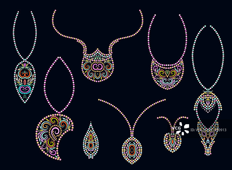 彩色珠子吊坠设计图片素材