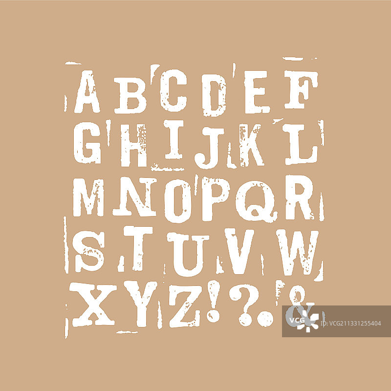 拉丁印章字体ABC图片素材