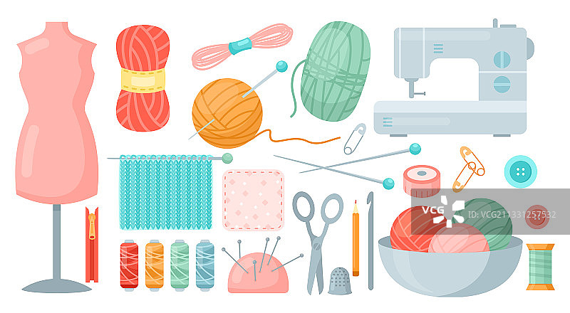 缝纫工具卡通裁缝图片素材