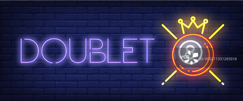 带有球冠和球杆的尼龙搭扣霓虹灯文字图片素材
