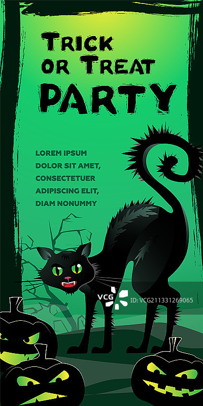 不给糖就捣蛋派对字母嘶嘶叫的黑猫图片素材