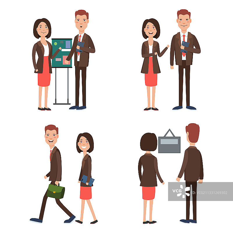 工作中的商务团队角色图片素材