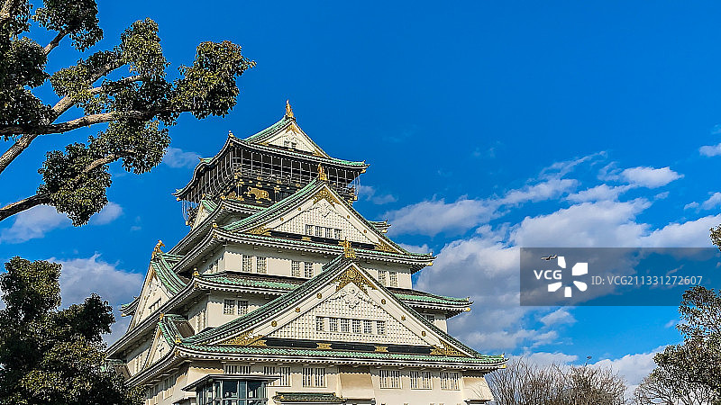 日本大阪天守阁图片素材