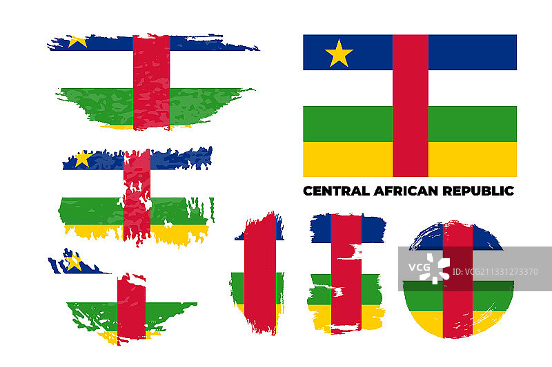 鲜艳的中非共和国国旗图片素材